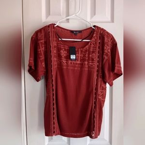 NWT MISS ME Ladies medium.  Open design from shoulder to waist hem.